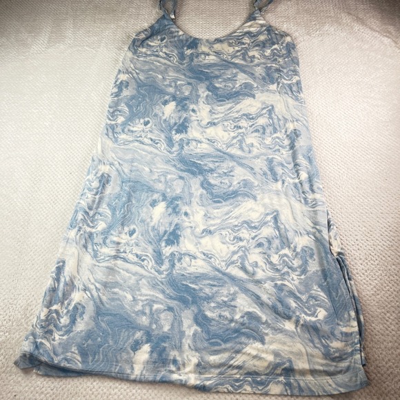 Soma Other - Soma‎ Blue White Marble Swirl Print Chemise Nightgown Sleep Dress Womens Medium